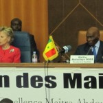 Senegalese President Wade and his First Lady during Conference