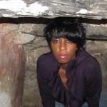 Cheryl in a stone prison at Goree Island